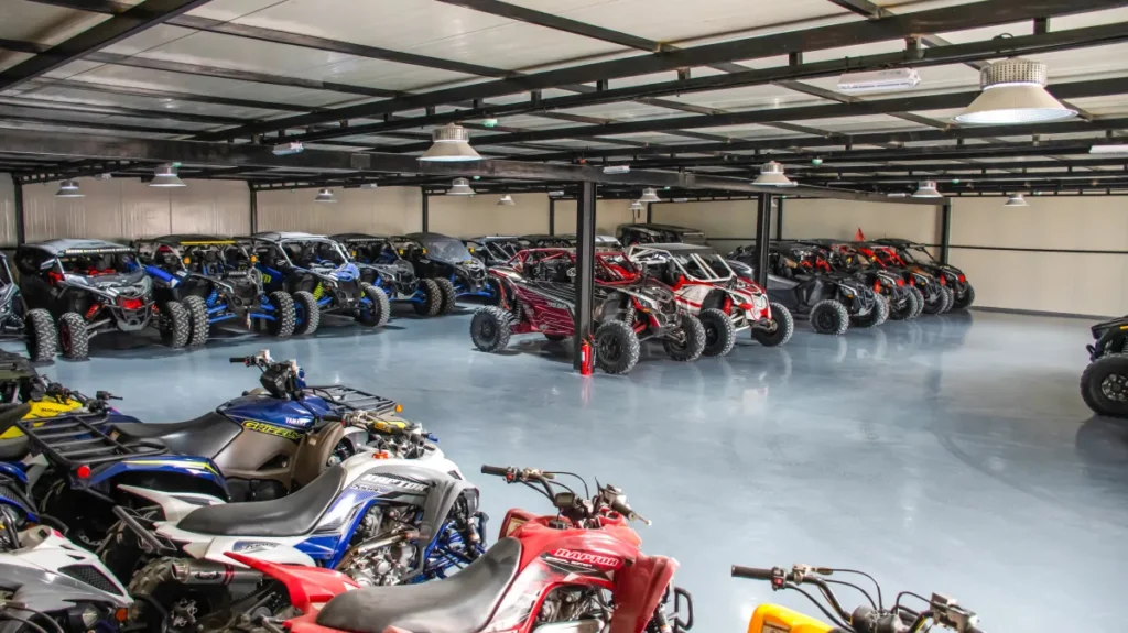 Motorbikes and bicycles storages